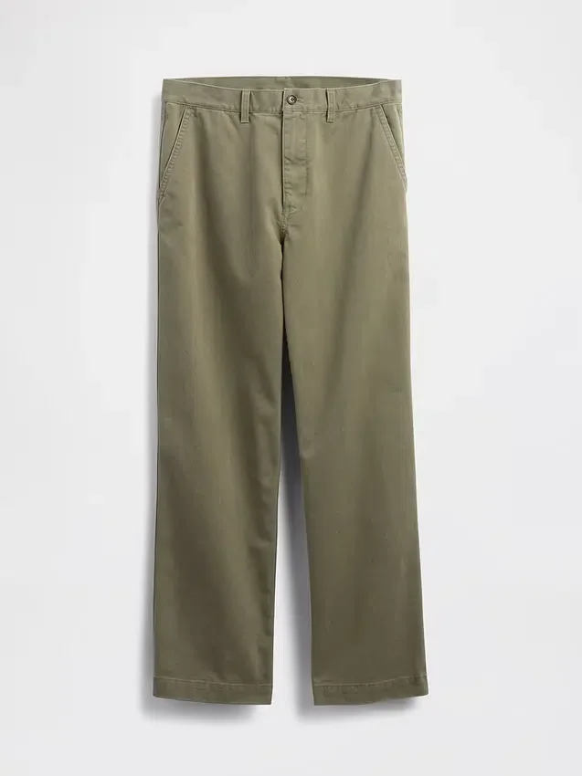 Βαρύ καμβά τύπου twill, χακί σε χαλαρή γραμμή εμπνευσμένη από τη δεκαετία του '90