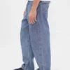 Βαρύ παντελόνι τζιν σε στυλ Chambray με φαρδιά γραμμή