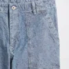 Βαρύ παντελόνι τζιν σε στυλ Chambray με φαρδιά γραμμή
