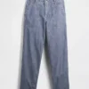 Βαρύ παντελόνι τζιν σε στυλ Chambray με φαρδιά γραμμή