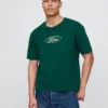 Βαρύ βαμβακερό κοντό T-shirt με σχέδιο Ford