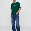 Βαρύ βαμβακερό κοντό T-shirt με σχέδιο Ford
