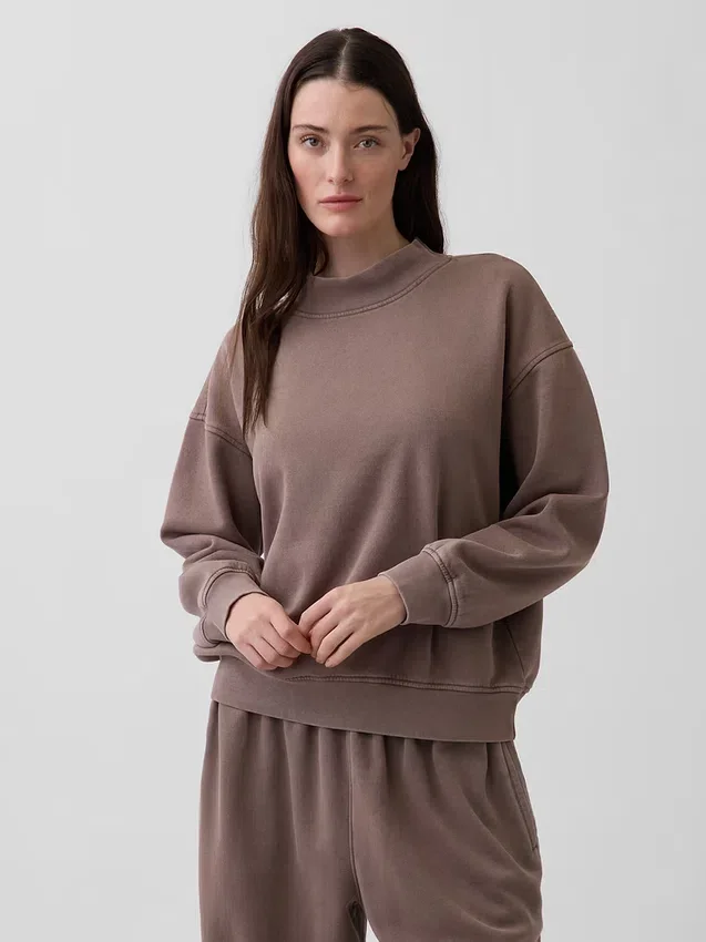 Vintagesoft Φούτερ-Τούνικ με ψηλό γιακά σε υπερμεγέθη γραμμή