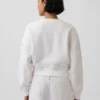 Vintagesoft Oversized Eyelet Crop Φούτερ