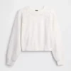 Vintagesoft Oversized Eyelet Crop Φούτερ