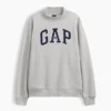 Vintagesoft Oversized Mockneck Logo Sweatshirt