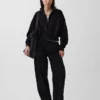Vintagesoft Oversized πουλόβερ με μισό φερμουάρ και κωνική γραμμή