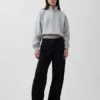 Vintagesoft Oversized πουλόβερ με μισό φερμουάρ και κωνική γραμμή