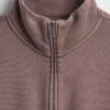 Vintagesoft Oversized πουλόβερ με μισό φερμουάρ και κωνική γραμμή