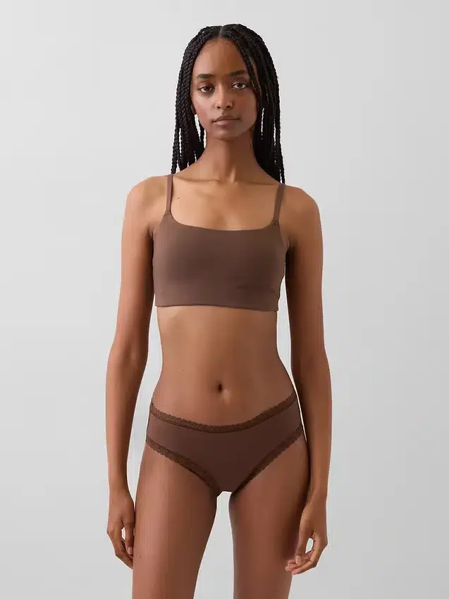 Βιολογικό ελαστικό βαμβακερό bralette