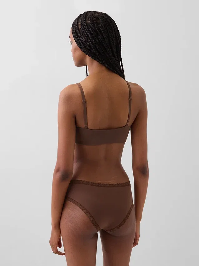 Βιολογικό ελαστικό βαμβακερό bralette