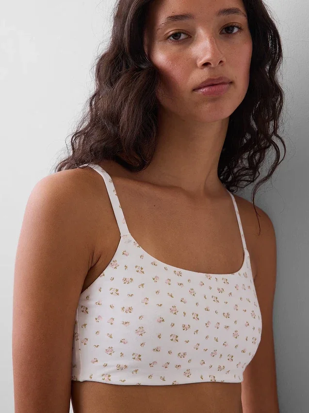 Βιολογικό ελαστικό βαμβακερό bralette