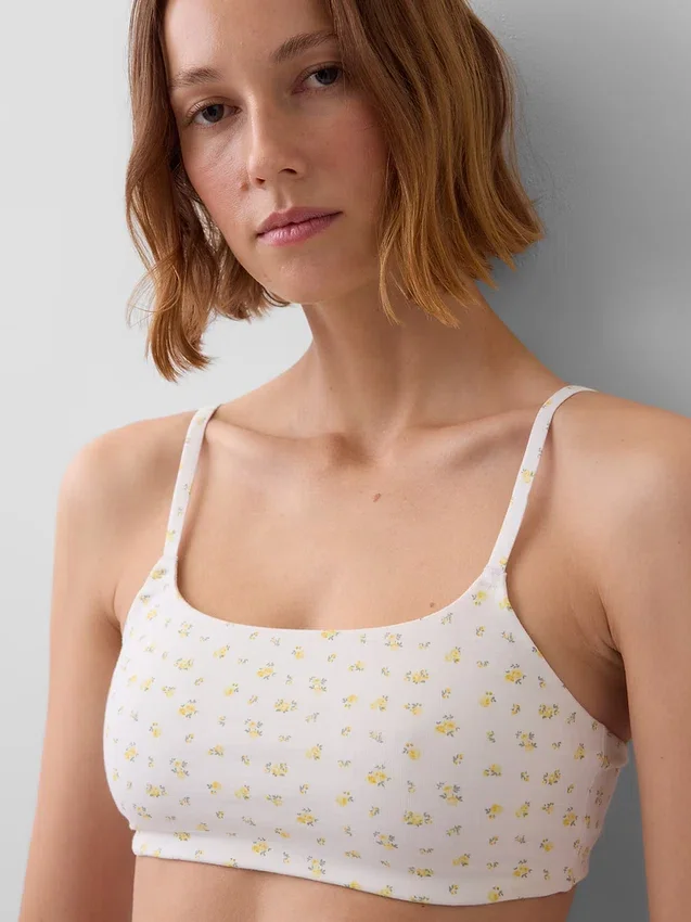 Βιολογικό ελαστικό βαμβακερό bralette