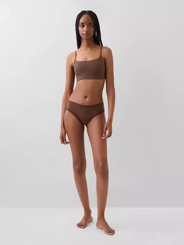 Βιολογικό ελαστικό βαμβακερό bralette