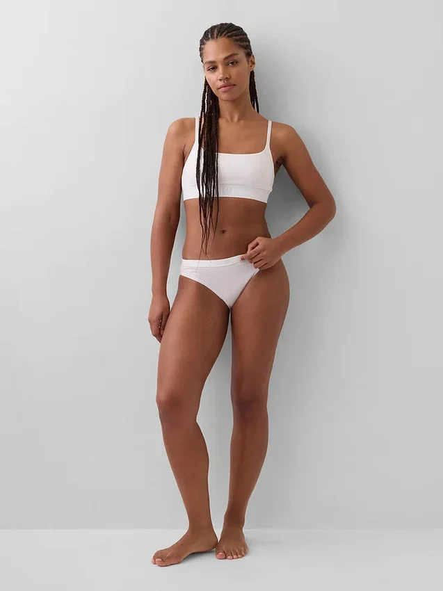 Βιολογικό ελαστικό βαμβακερό σλιπ μπικίνι με λογότυπο