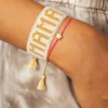 Βραχιόλι Hart «Mama» σε λευκό και χρυσό