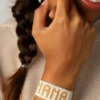 Βραχιόλι Hart «Mama» σε λευκό και χρυσό