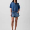 Υπερμαλακό τζιν πουκάμισο σε oversized στυλ
