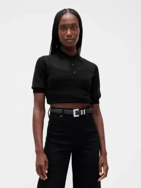 Ζώνη από βίγκαν δέρμα με υφή βότσαλου